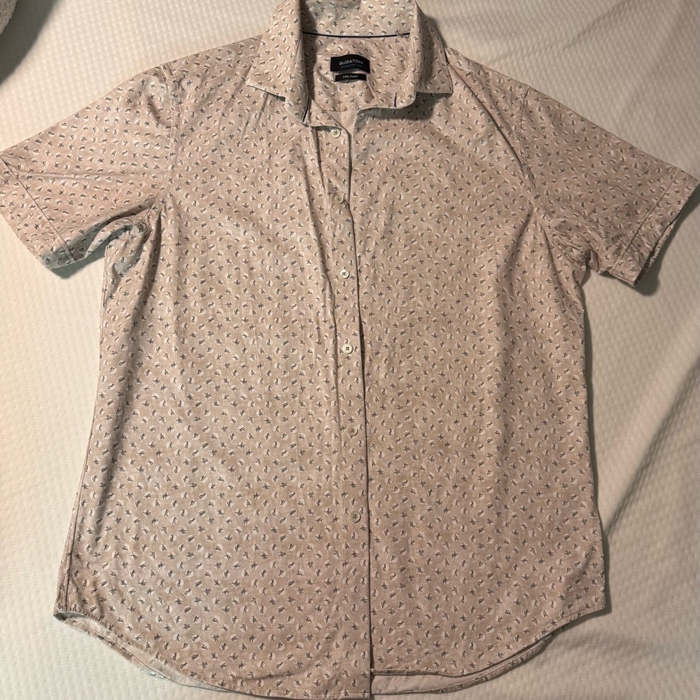 Bugatchi Tan Casual Button Down Shirt